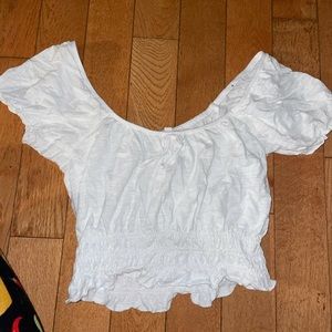Cute white crop t